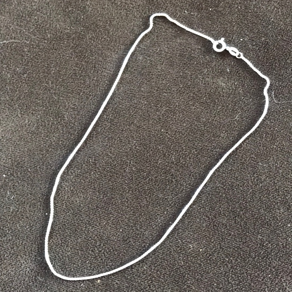 Silver necklace 14” choker chain .925 sterling
